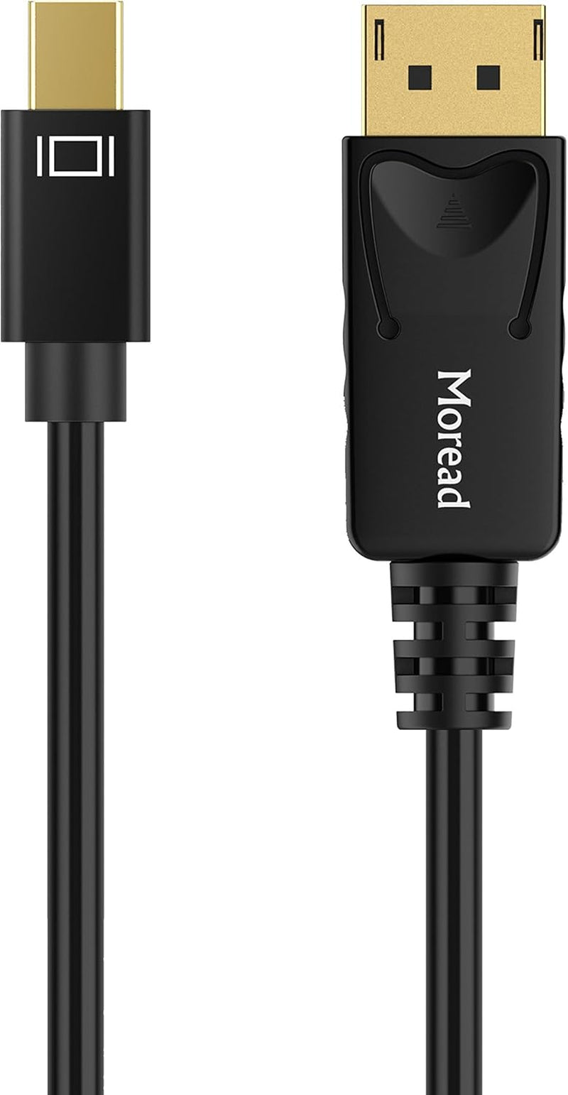 Mini Displayport to DP Cable, 6 Feet, Gold-Plated - 4K@60Hz, 2K@144Hz - Black