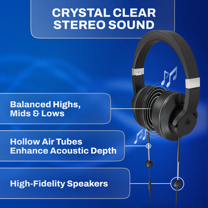 EMF Radiation-Free Air Tube Over-Ear Headphones