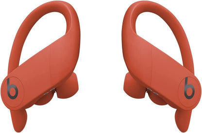 Power Pro Wireless Earbuds -  H1 Headphone Chip, Class 1 Bluetooth Headphones, 9 Hours of Listening Time, Sweat Resistant, Built-In Microphone - Lava Red