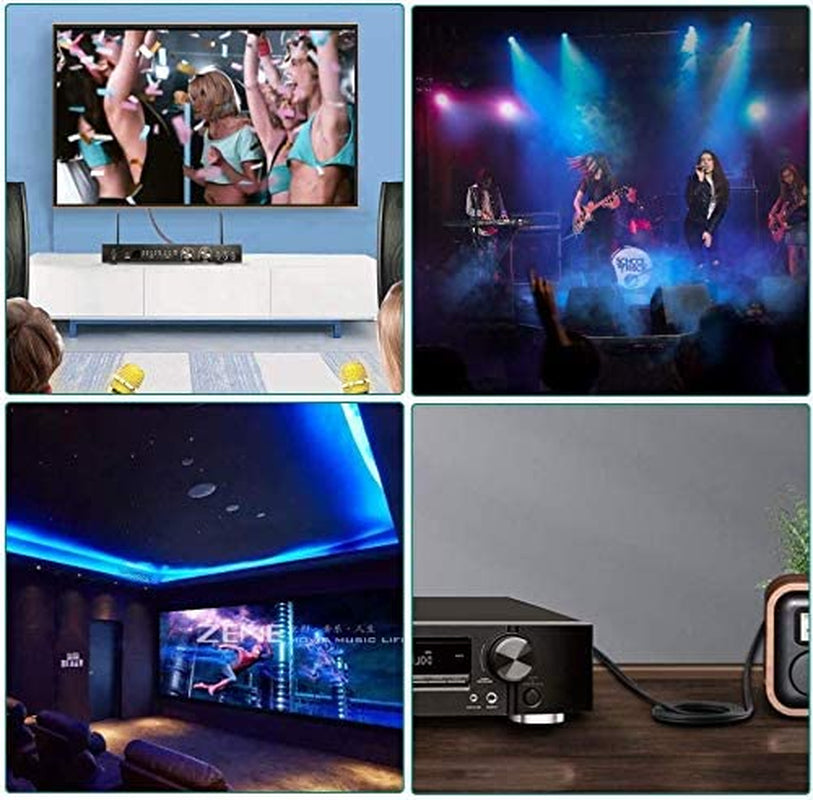 RCA Extension Cable, 2RCA Male to 2RCA Female Stereo Audio Cables for Home Theater, HDTV, Amplifiers, Hi-Fi Systems (50FT/15M)